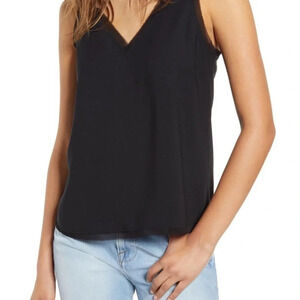 Aqua Black V-Neck Cropped Chiffon Top Women’s XS Goth Grunge Punk Moto Biker